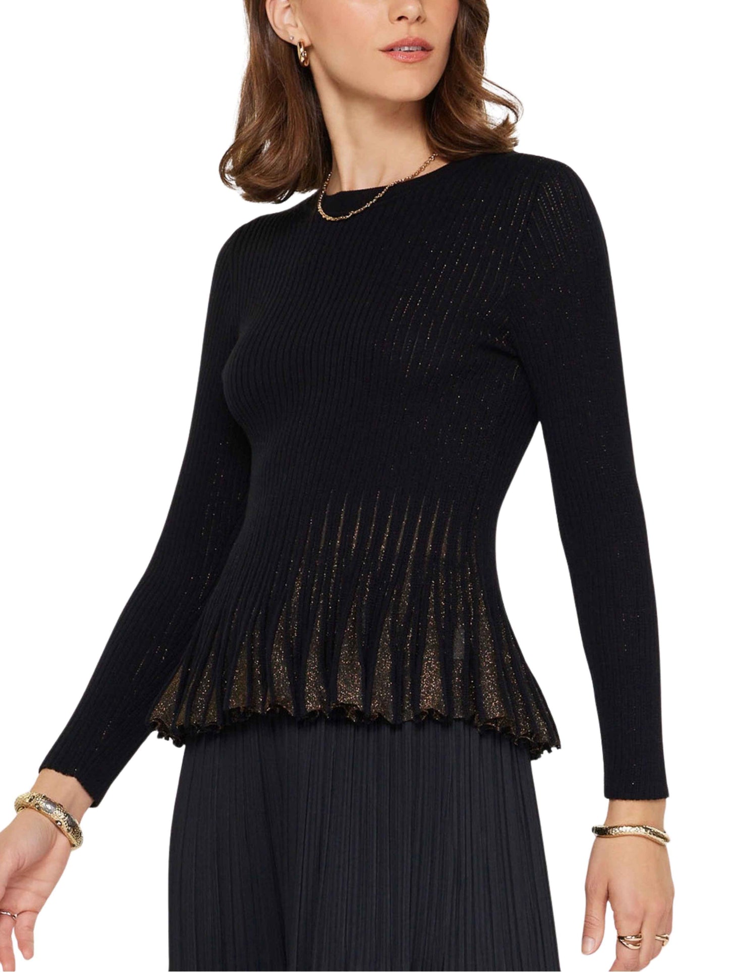 Sweater metálico de punto