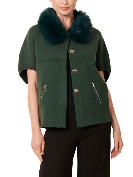 Sweater con Piel Vegana