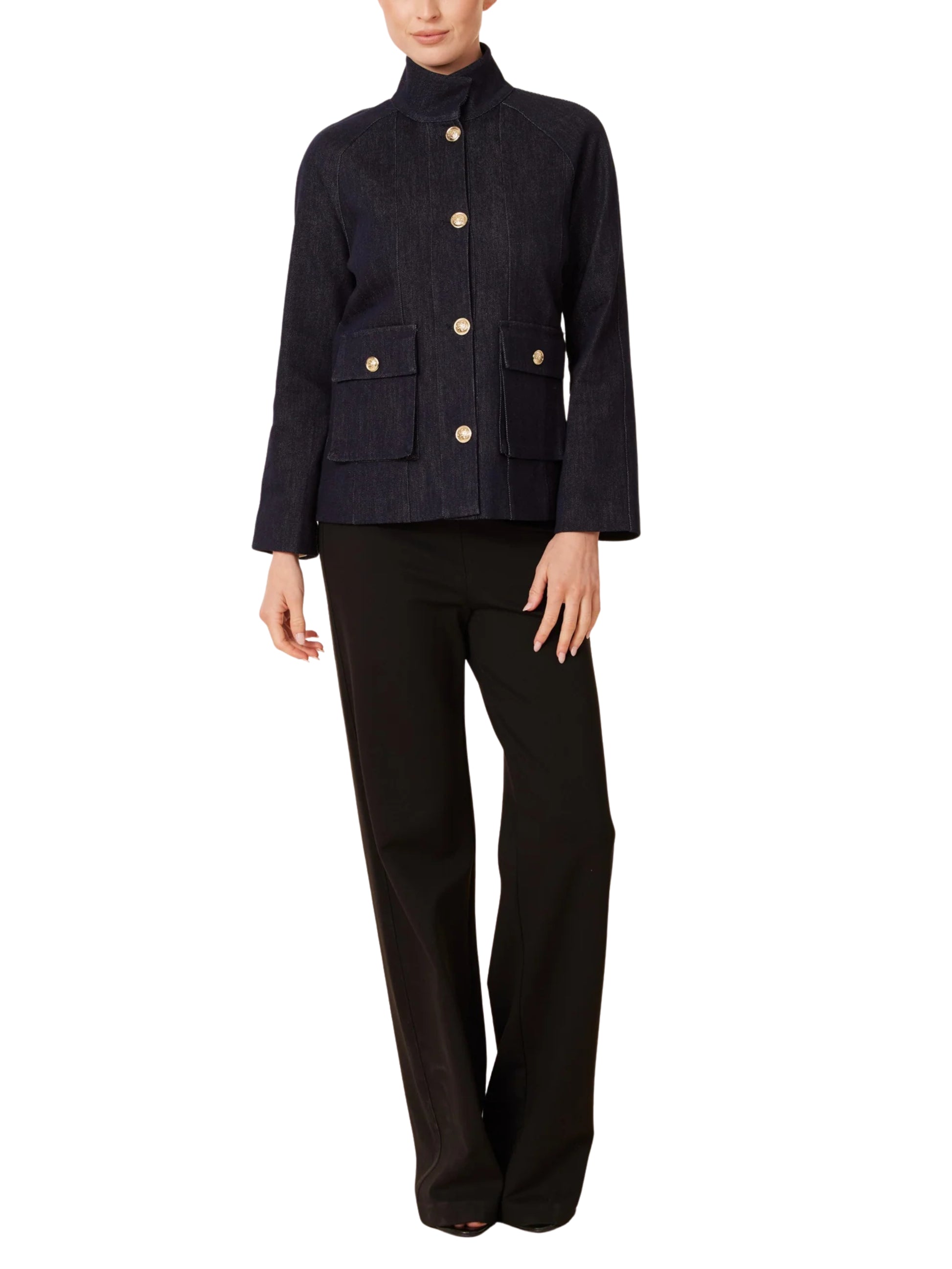 Saco de Mezclilla con Botones Dorados - Escorpio Boutique