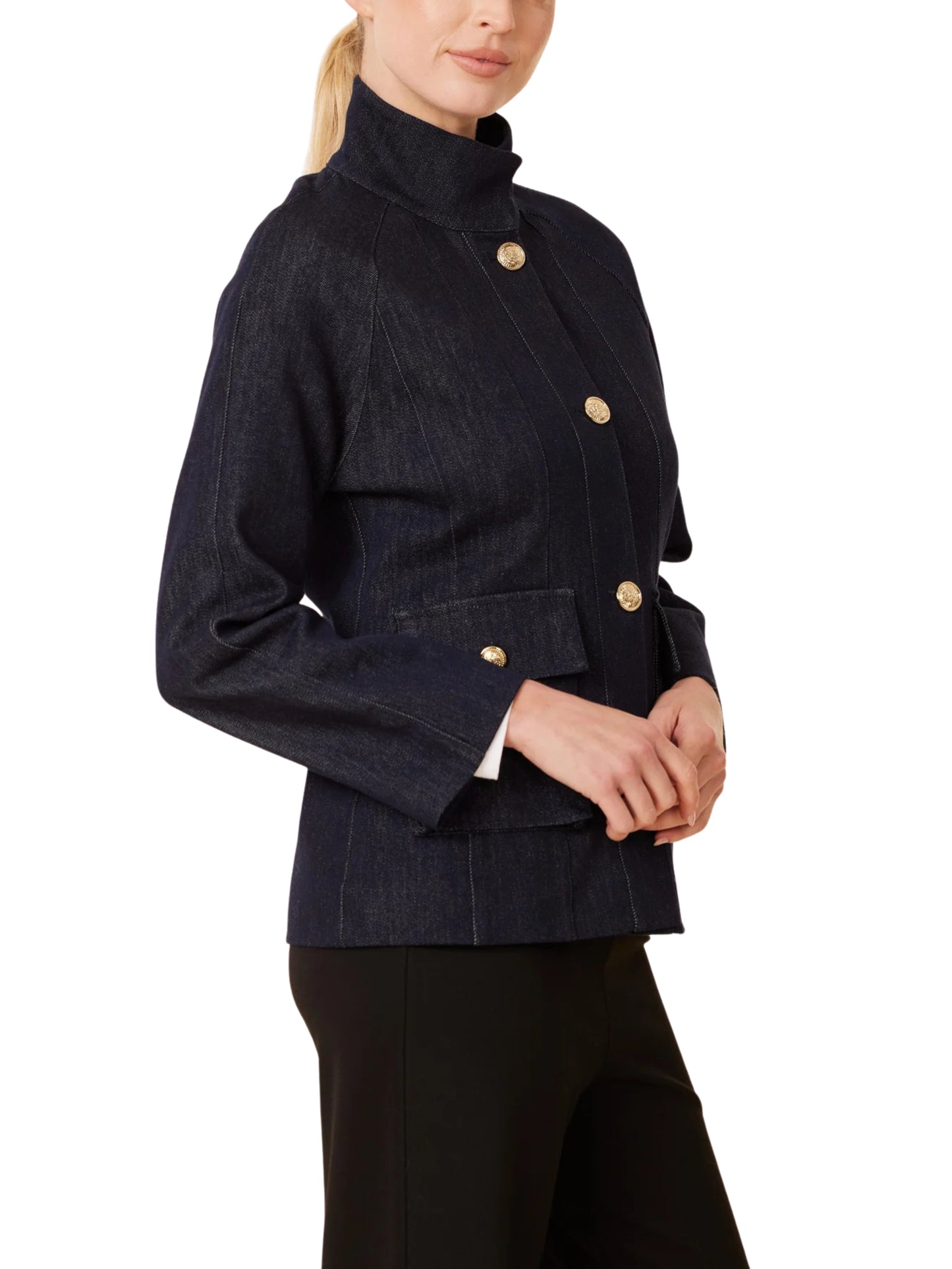 Saco de Mezclilla con Botones Dorados - Escorpio Boutique