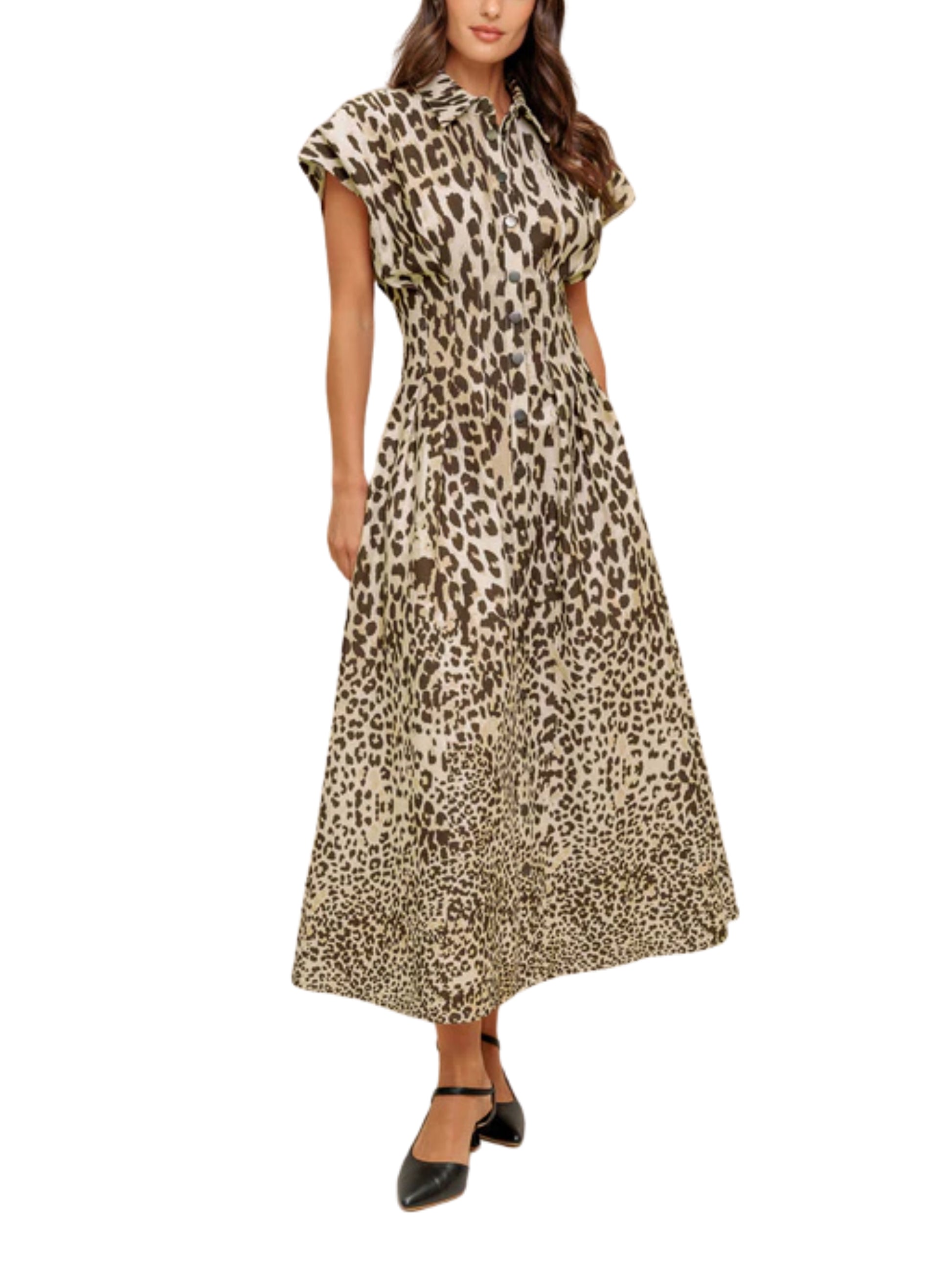 Maxi Vestido de Mezclilla en Animal Print - Escorpio Boutique