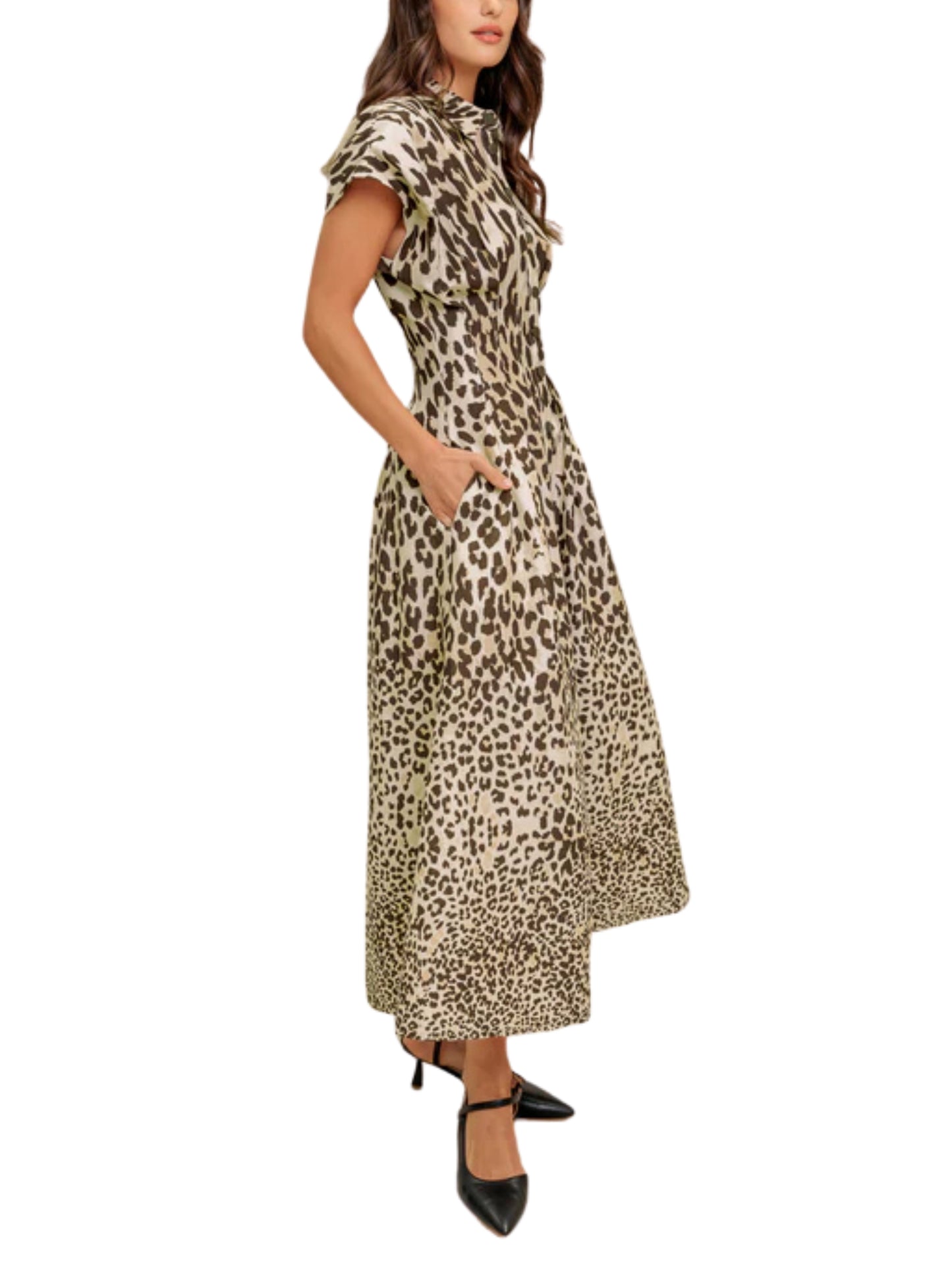 Maxi Vestido de Mezclilla en Animal Print - Escorpio Boutique