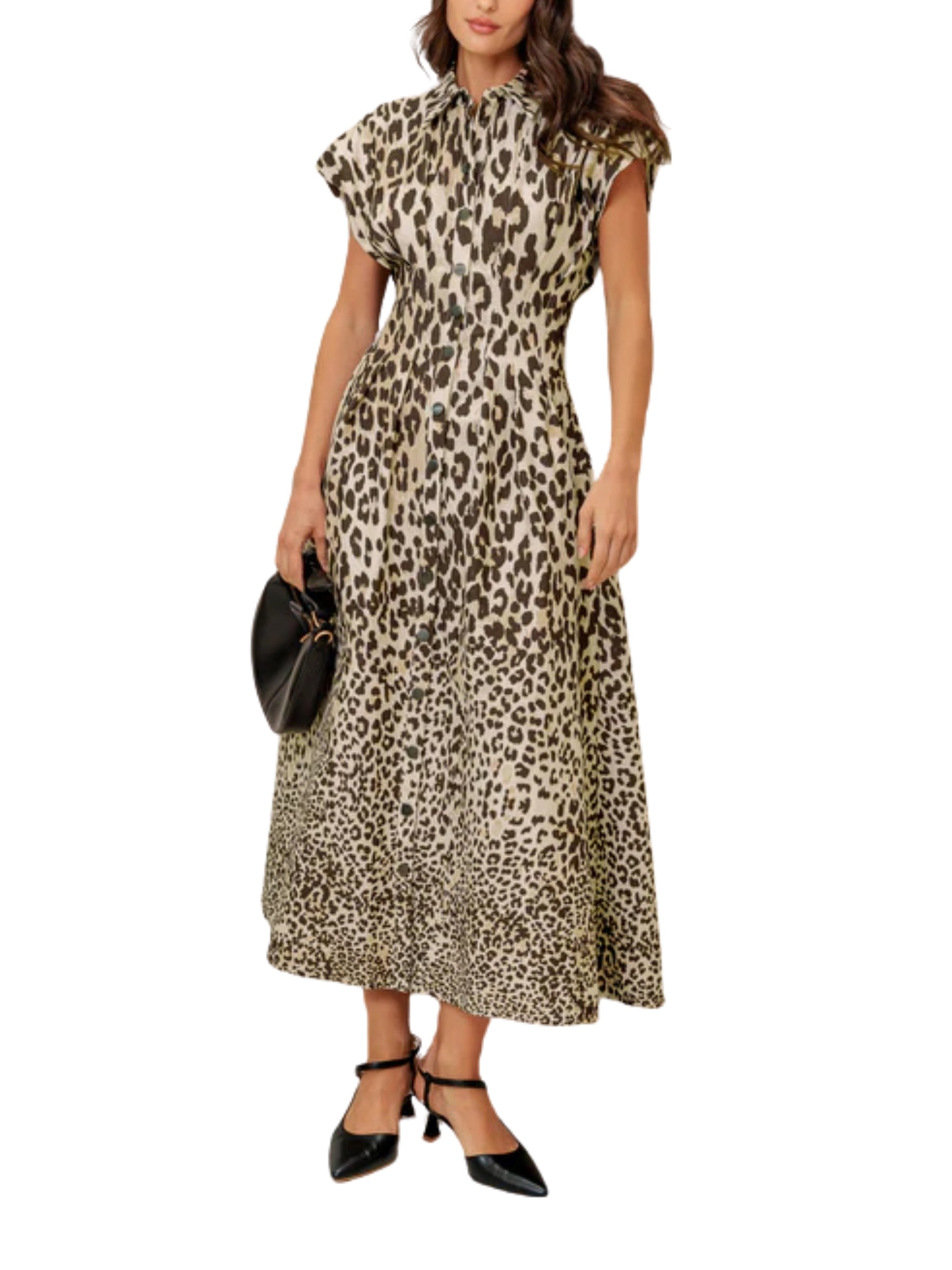 Maxi Vestido de Mezclilla en Animal Print - Escorpio Boutique