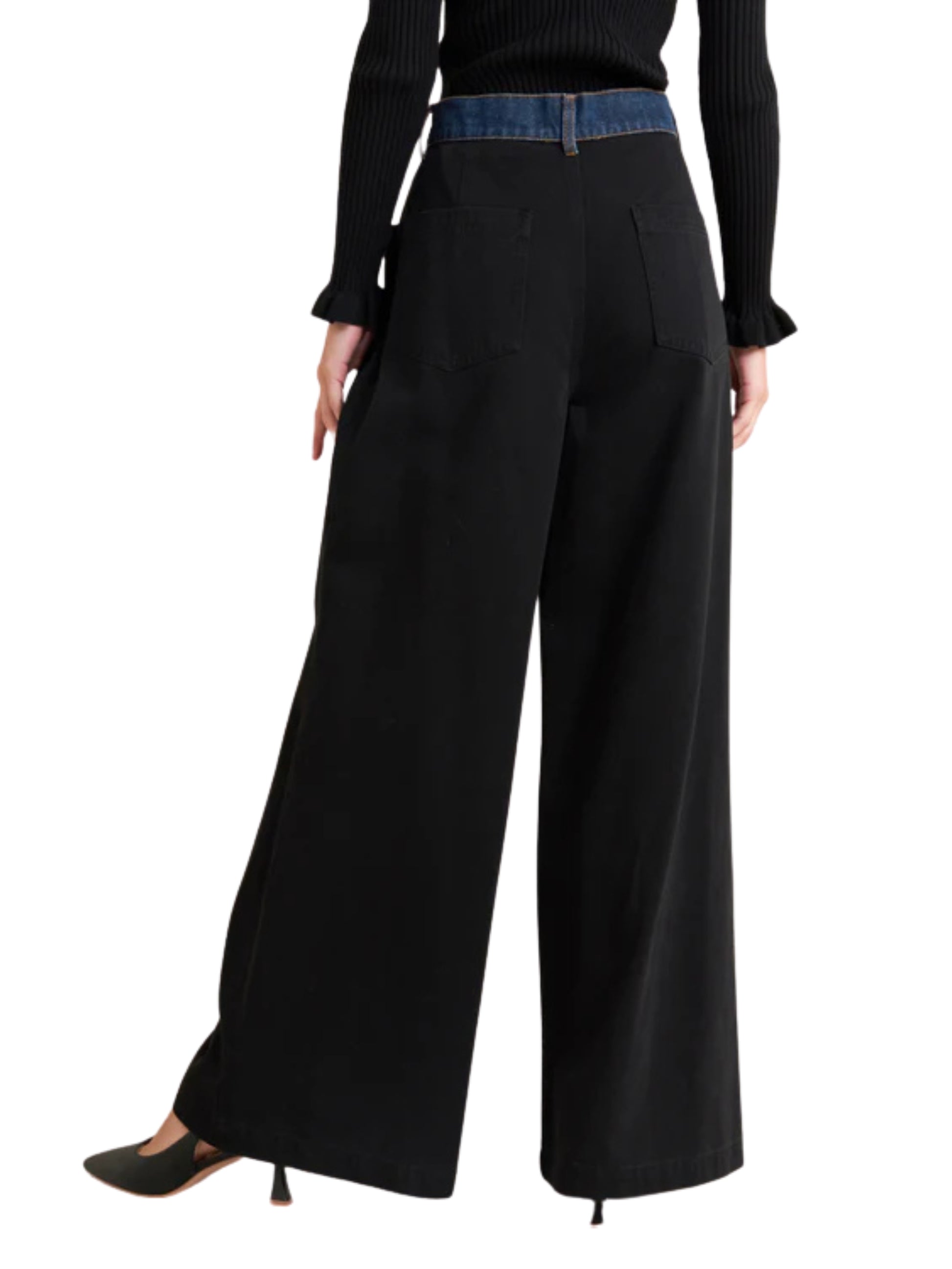Pantalón de mezclilla pierna ancha - Escorpio Boutique