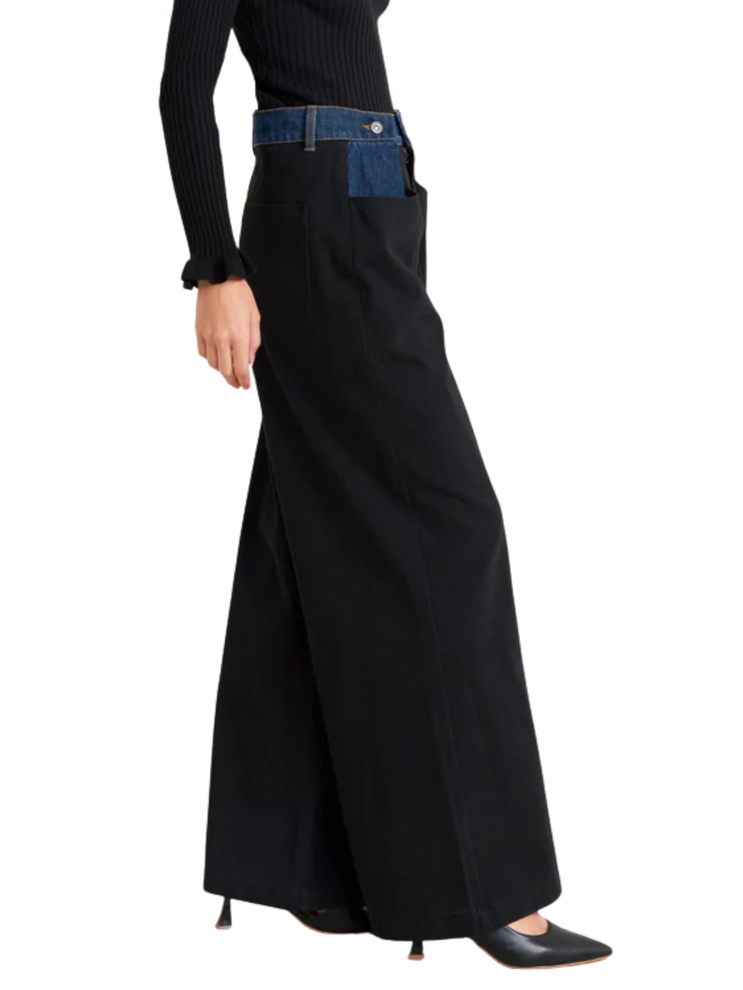 Pantalón de mezclilla pierna ancha - Escorpio Boutique