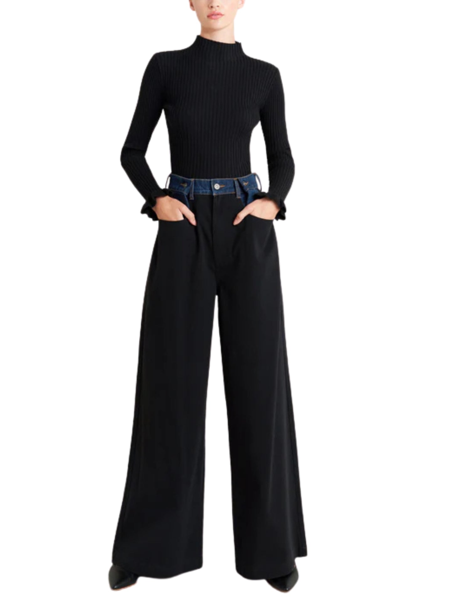 Pantalón de mezclilla pierna ancha - Escorpio Boutique