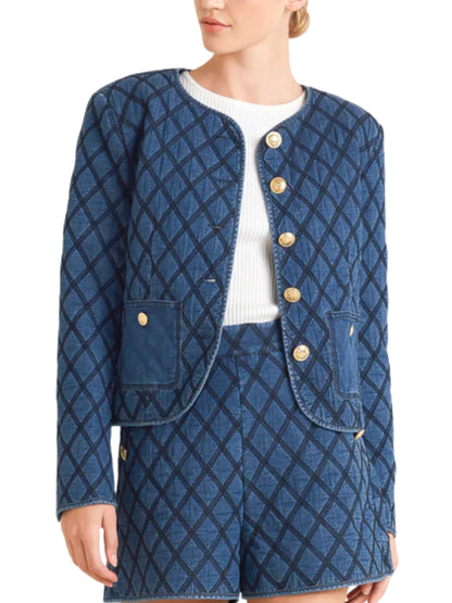 Saco de mezclilla capitonado