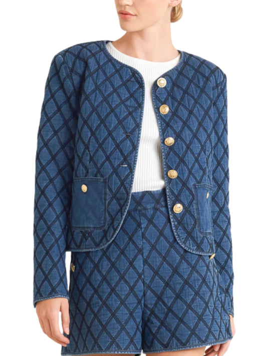 Saco de mezclilla capitonado