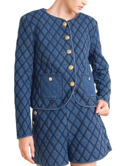 Saco de mezclilla capitonado