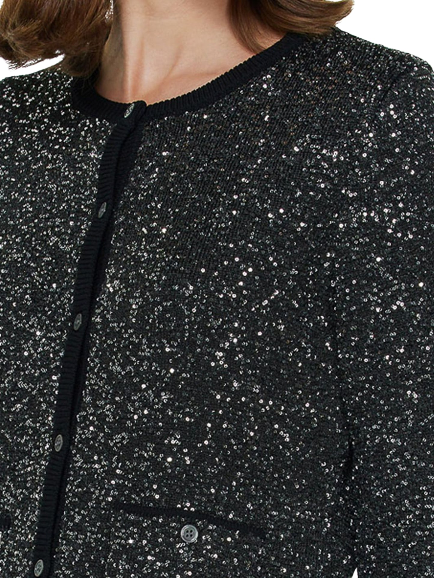 Cardigan Metálico con Lentejuela de Punto. - Escorpio Boutique