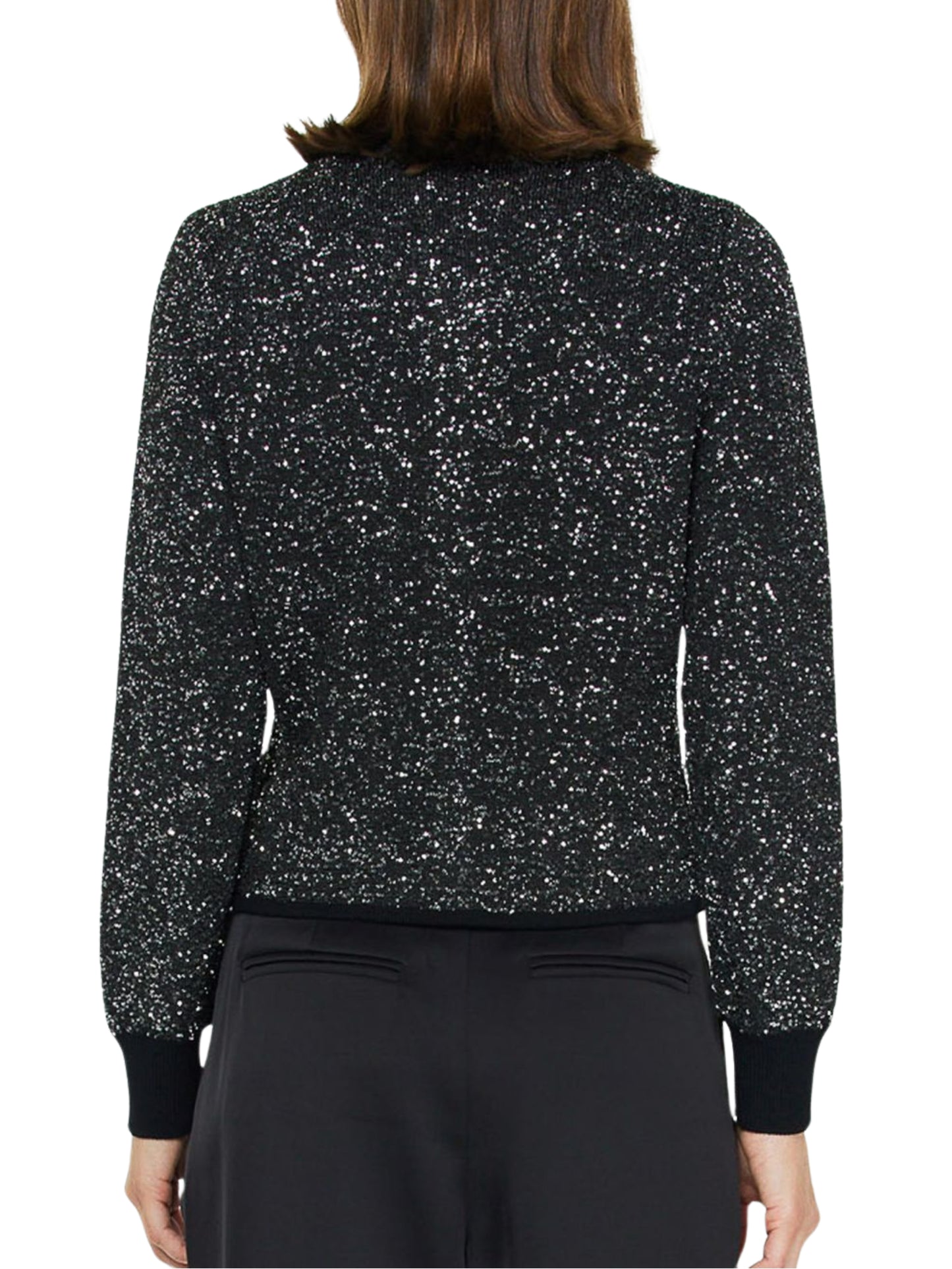 Cardigan Metálico con Lentejuela de Punto. - Escorpio Boutique