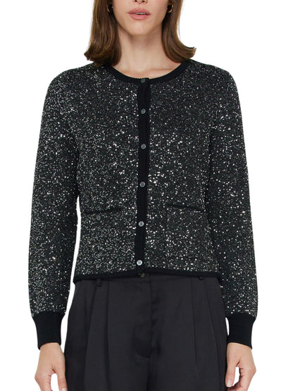 Cardigan Metálico con Lentejuela de Punto. - Escorpio Boutique