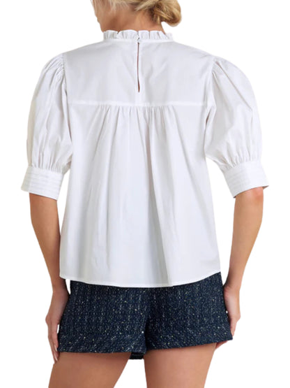 Blusa de manga corta con encaje - Escorpio Boutique