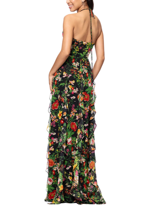Vestido largo cuello halter