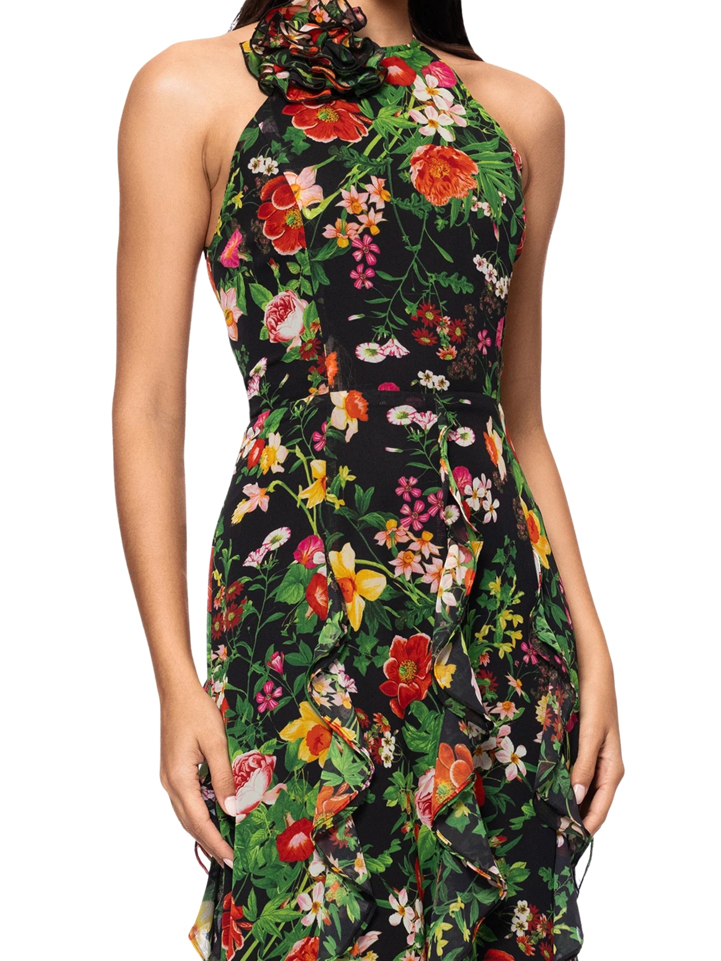 Vestido largo cuello halter