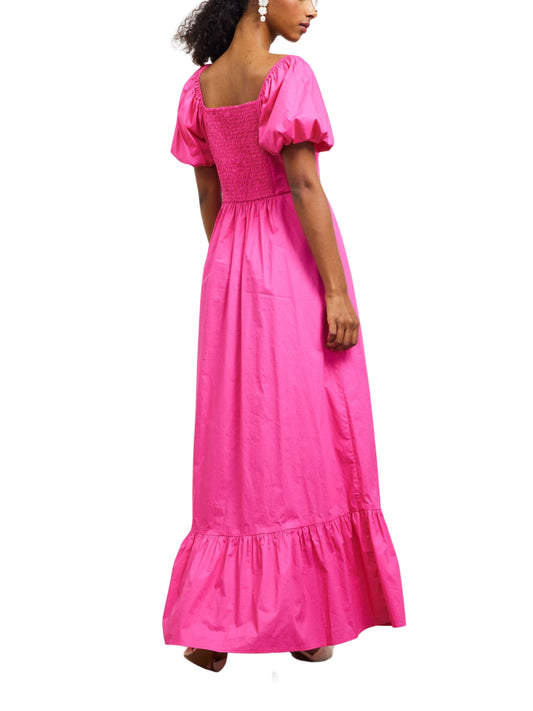 Maxi vestido de manga corta