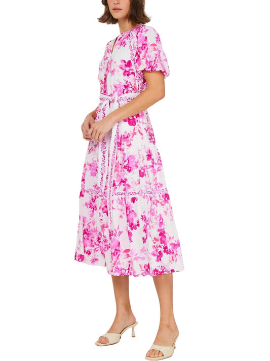 Vestido midi floreado