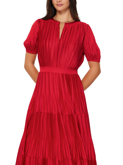 Maxi Vestido Rojo Plisado - Escorpio Boutique