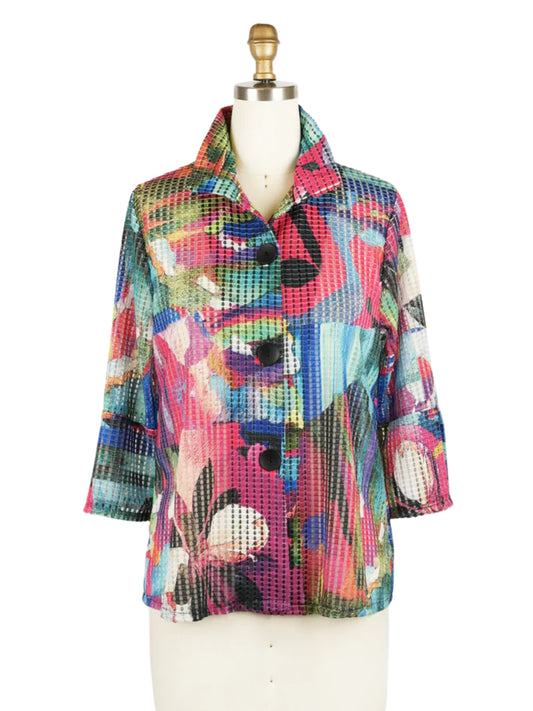 Saco mesh calado multicolor
