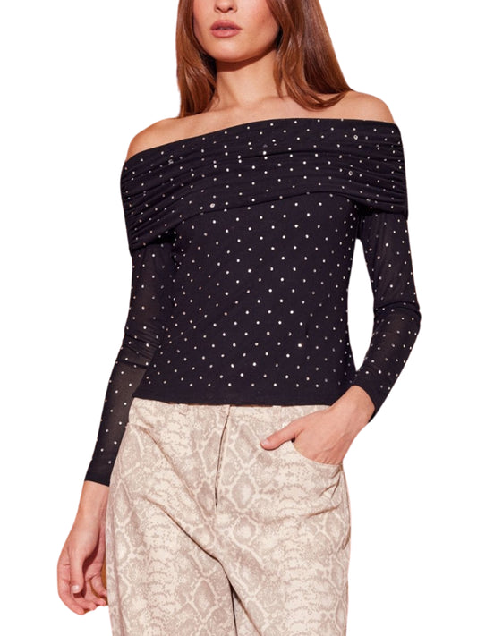 Escorpio Boutique Blusa sin hombros con manga larga
