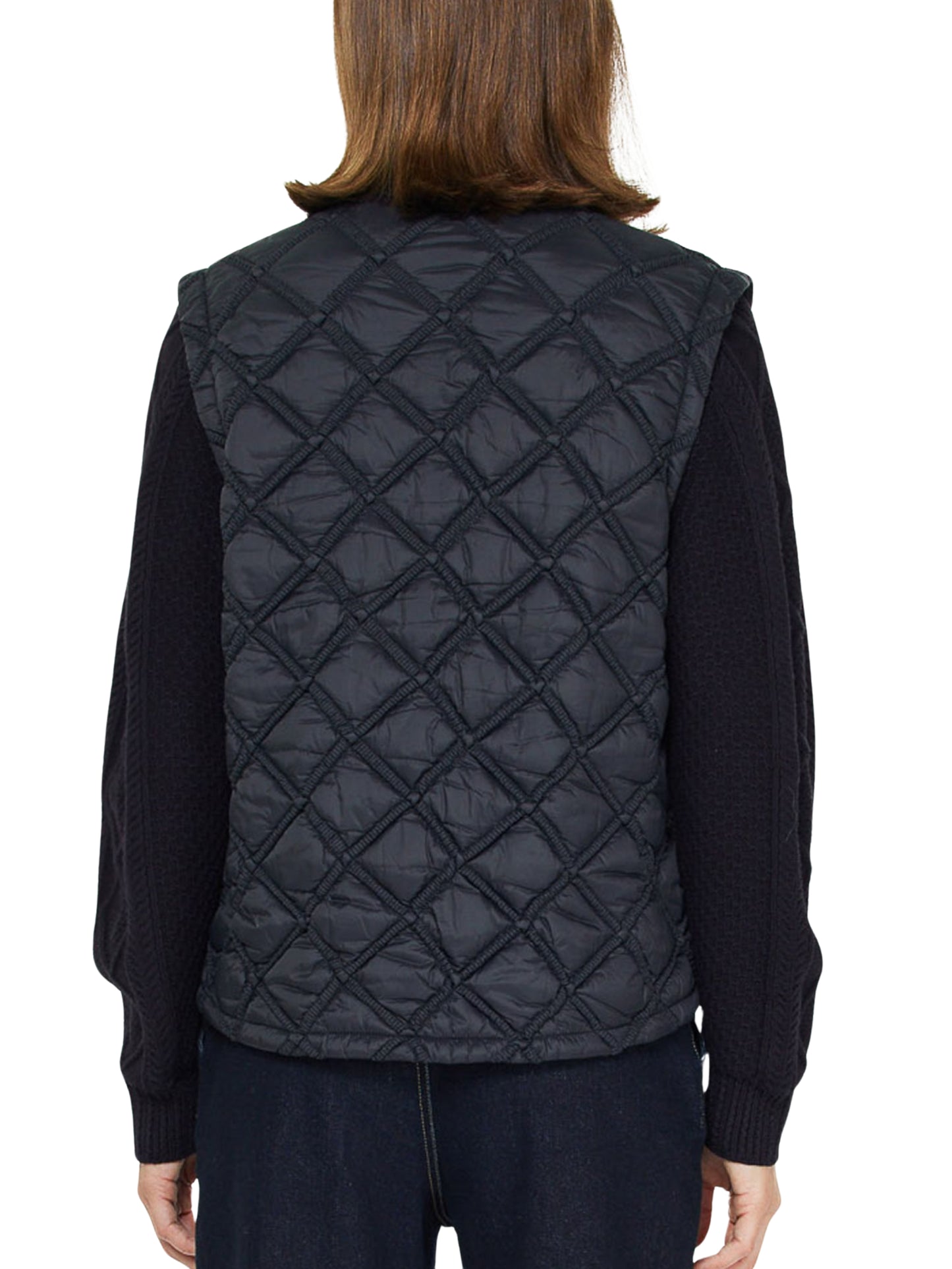 Escorpio Boutique Chaqueta capitonada con mangas tipo sweater
