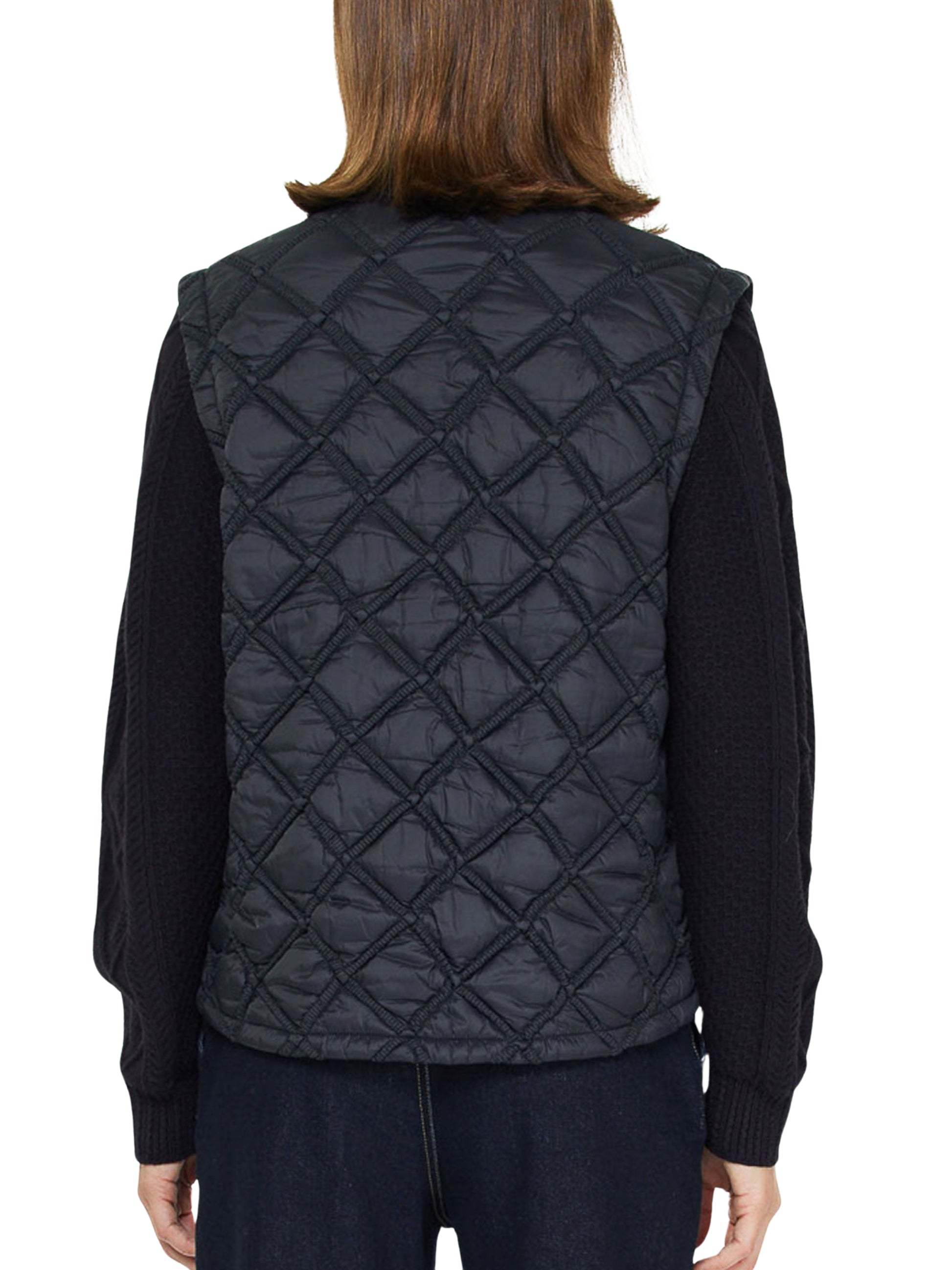 Escorpio Boutique Chaqueta capitonada con mangas tipo sweater