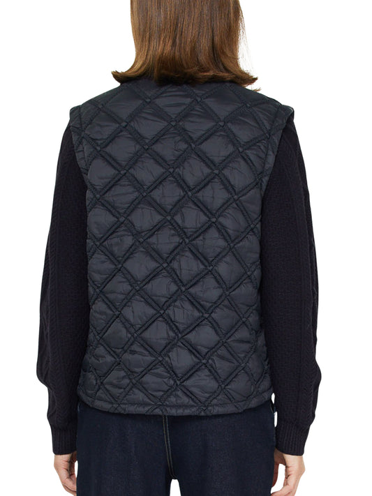 Escorpio Boutique Chaqueta capitonada con mangas tipo sweater