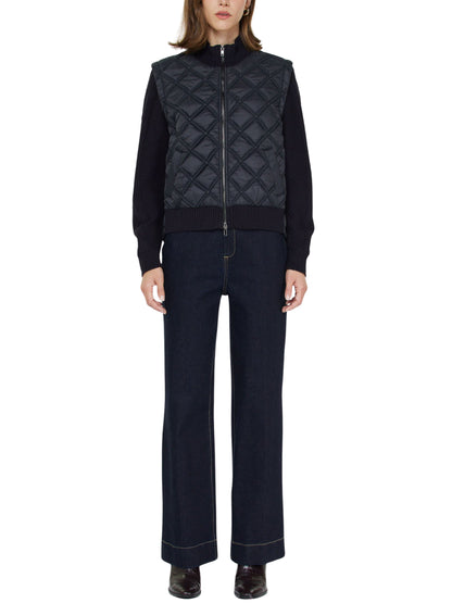 Escorpio Boutique Chaqueta capitonada con mangas tipo sweater
