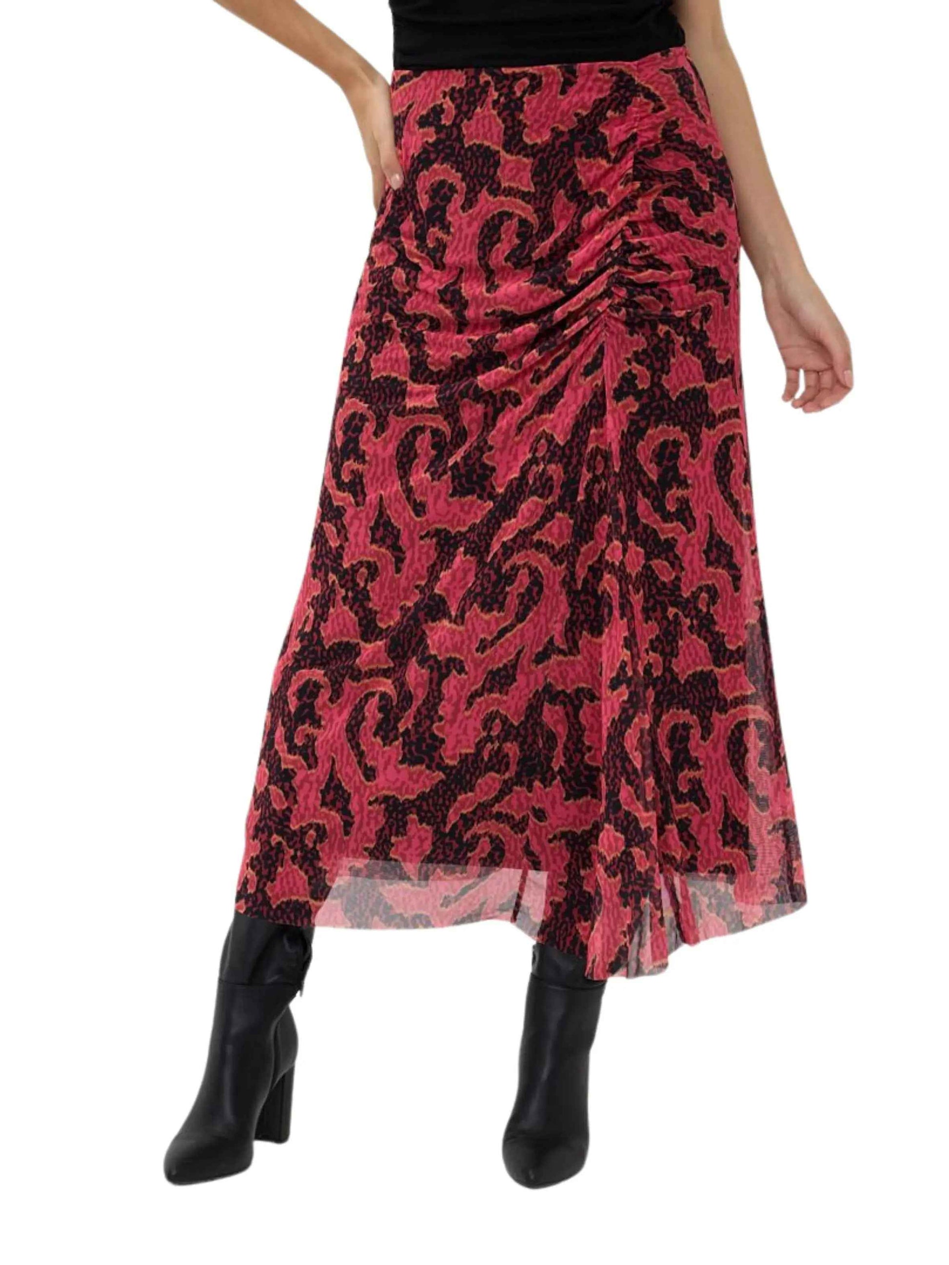 Falda drapeada en mesh - Escorpio Boutique