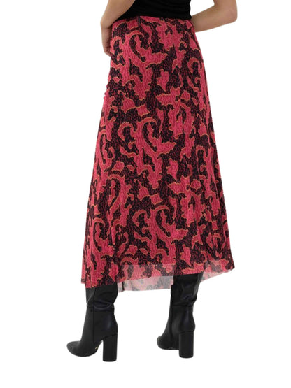 Falda drapeada en mesh - Escorpio Boutique