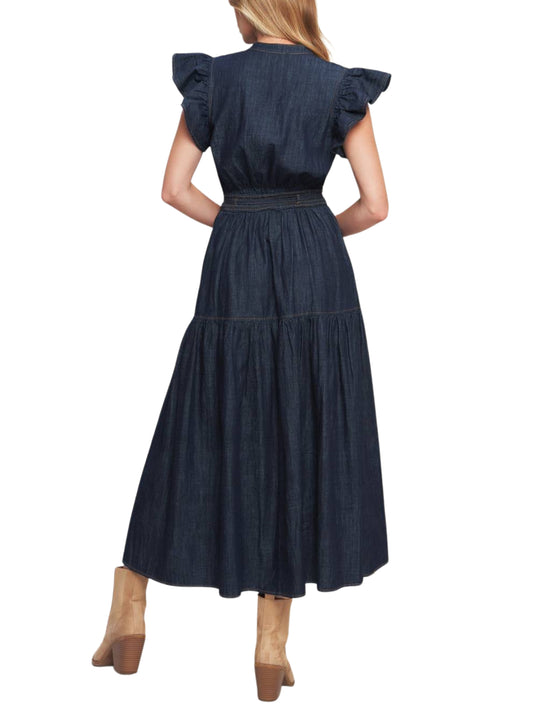 Escorpio Boutique Maxi Vestido en denim