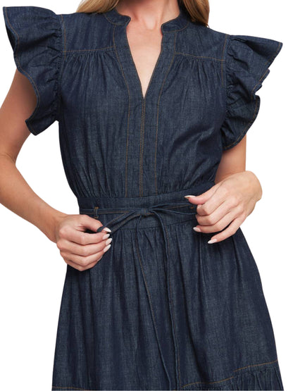 Escorpio Boutique Maxi Vestido en denim