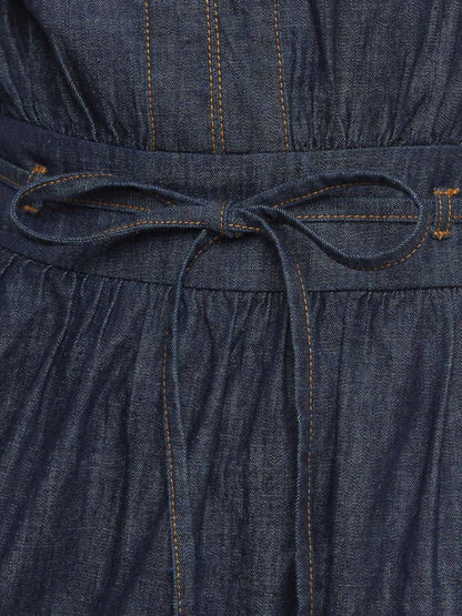 Escorpio Boutique Maxi Vestido en denim