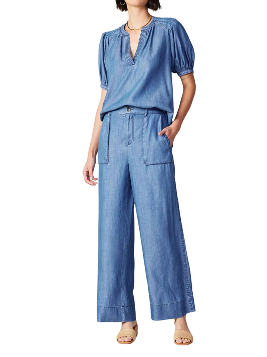 Pantalón recto en denim. - Escorpio Boutique
