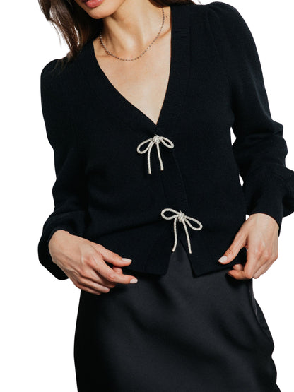 Escorpio Boutique- Sweater con moños de cristal