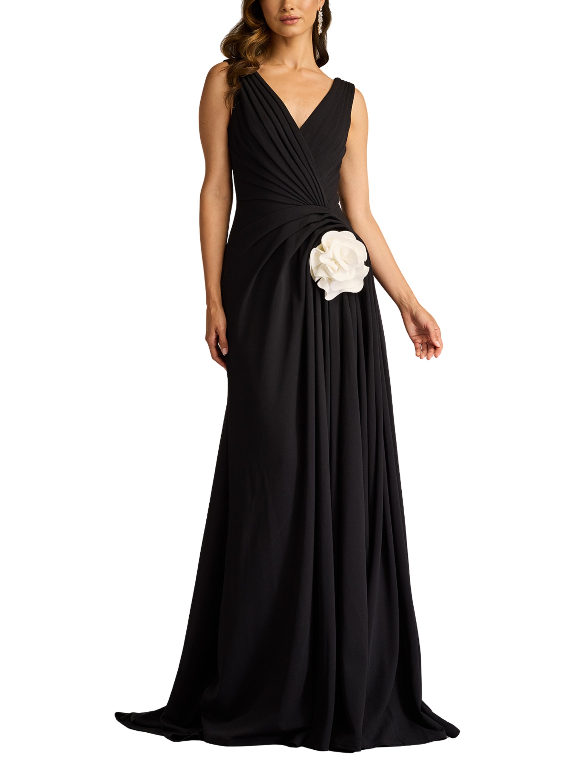 Vestido Largo con flor 3D - Escorpio Boutique