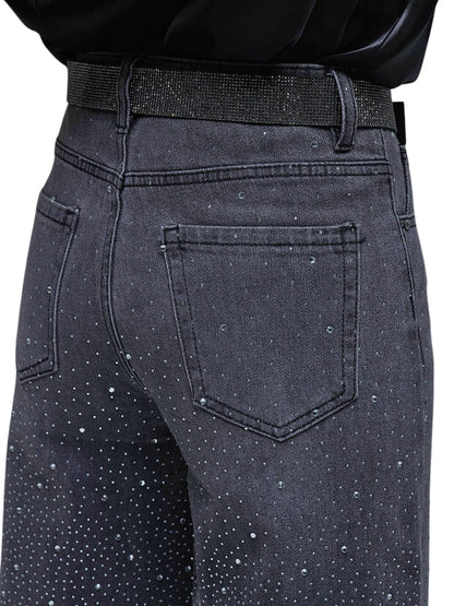 Escorpio Boutique - Pantalon pierna ancha con cristales