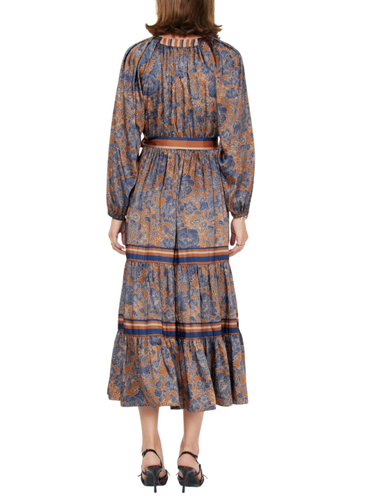 maxi vestido con estampado 