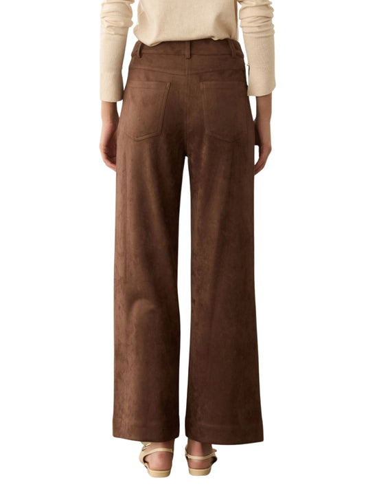 Pantalon de pierna ancha en ante vegano - Escorpio Boutique