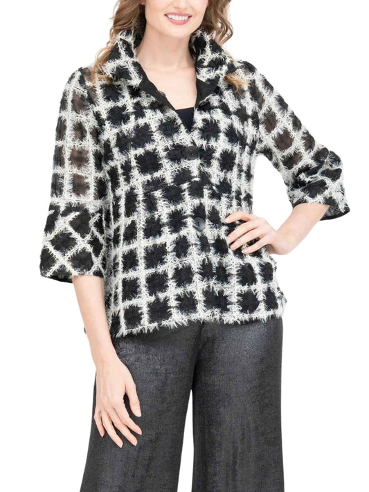 Saco corto con efecto plumas - Escorpio Boutique