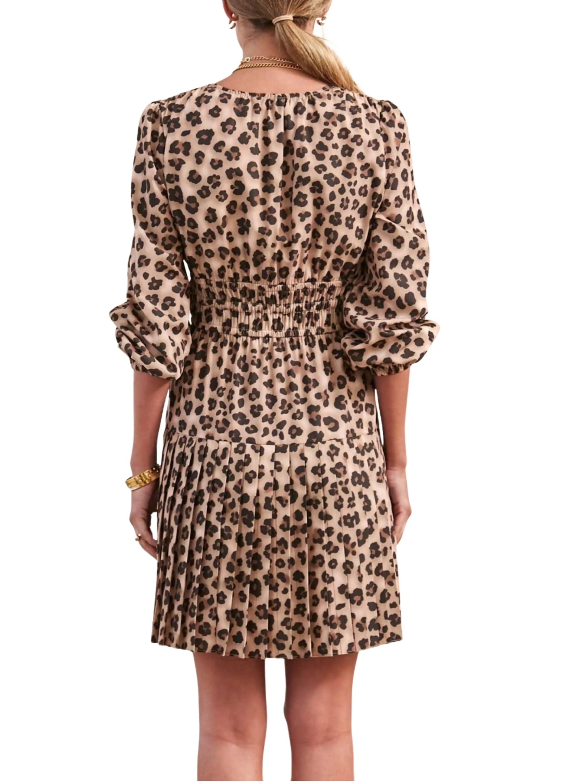 vestido corto flada plisada 