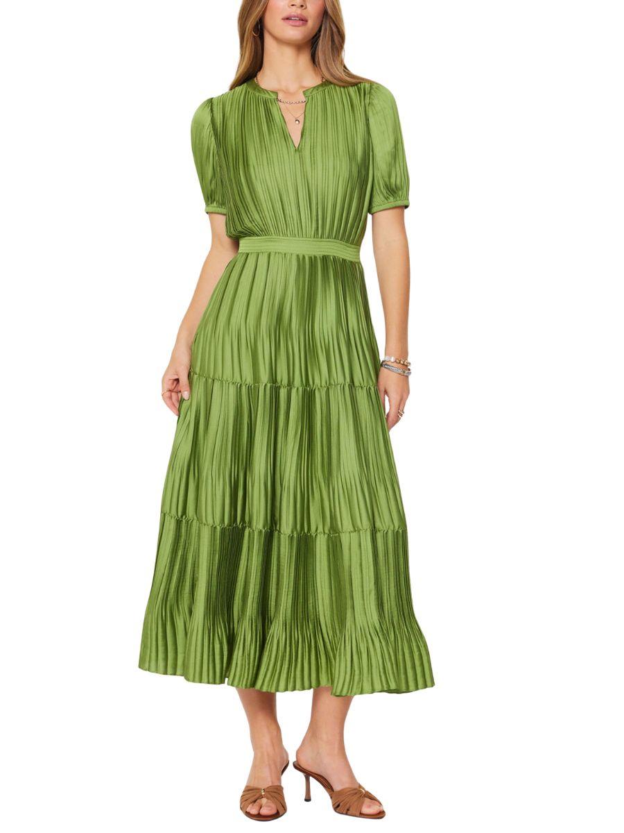 Vestido Midi Plisado