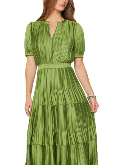 Vestido Midi Plisado