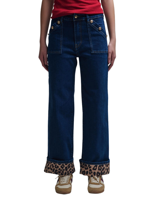 Pantalón tipo marinero animal print - Escorpio Boutique