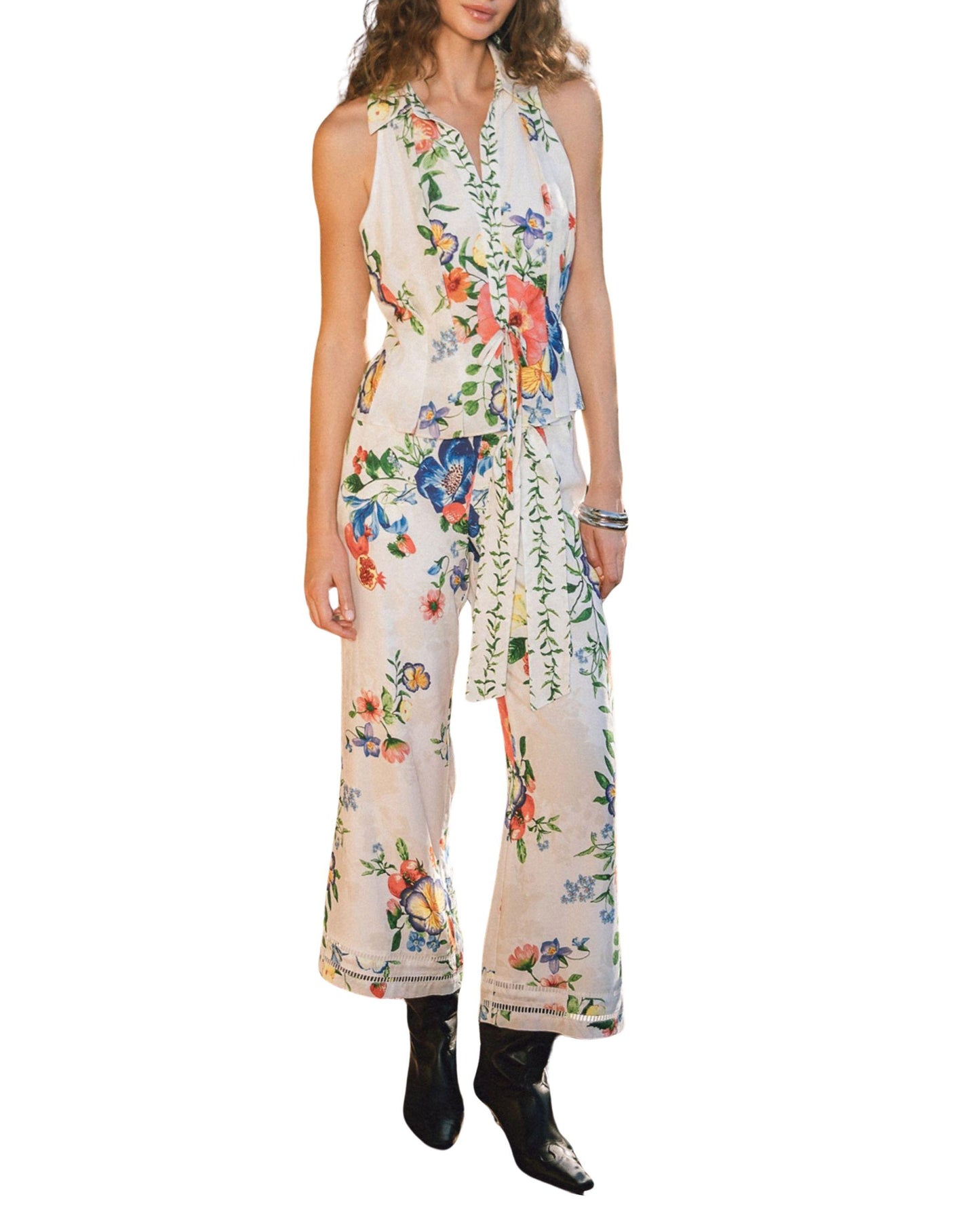 Pantalón resort wear floral Escorpio Boutique