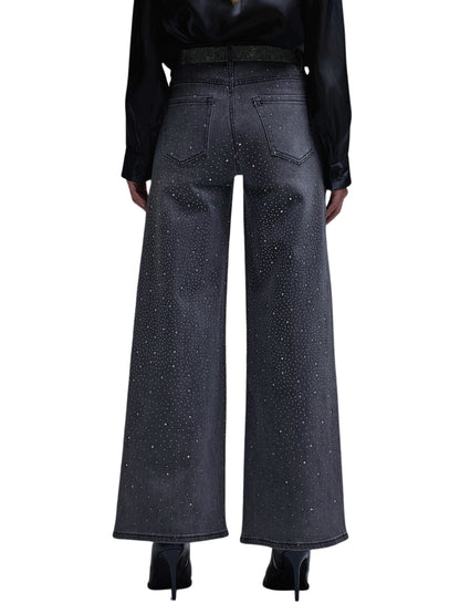 Escorpio Boutique - Pantalon pierna ancha con cristales