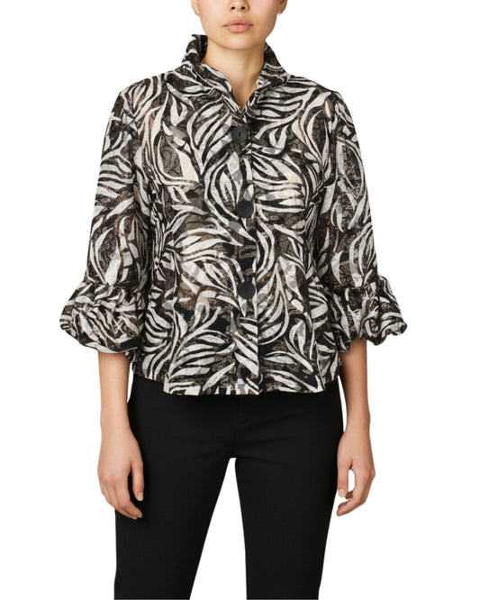 saco encaje animal print