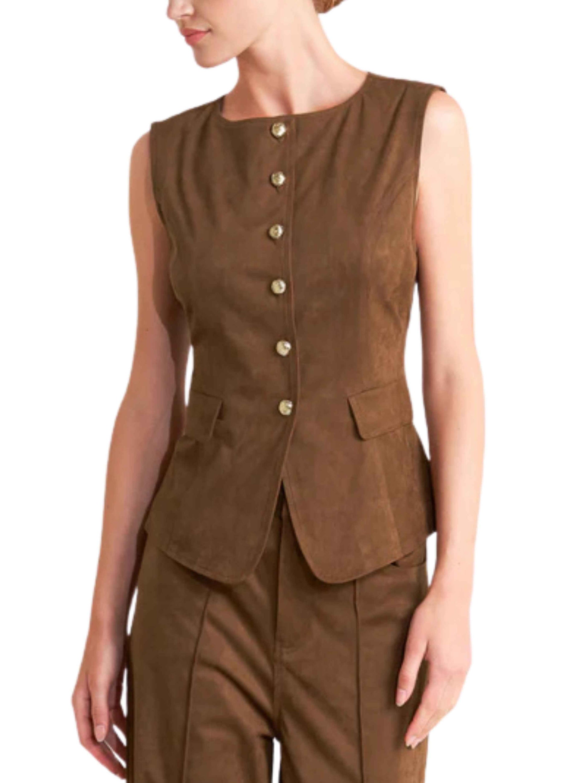 Set  Chaleco y Pantalón Ante Vegano