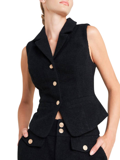 Set de chaleco con pantalon en tweed Escorpio boutique