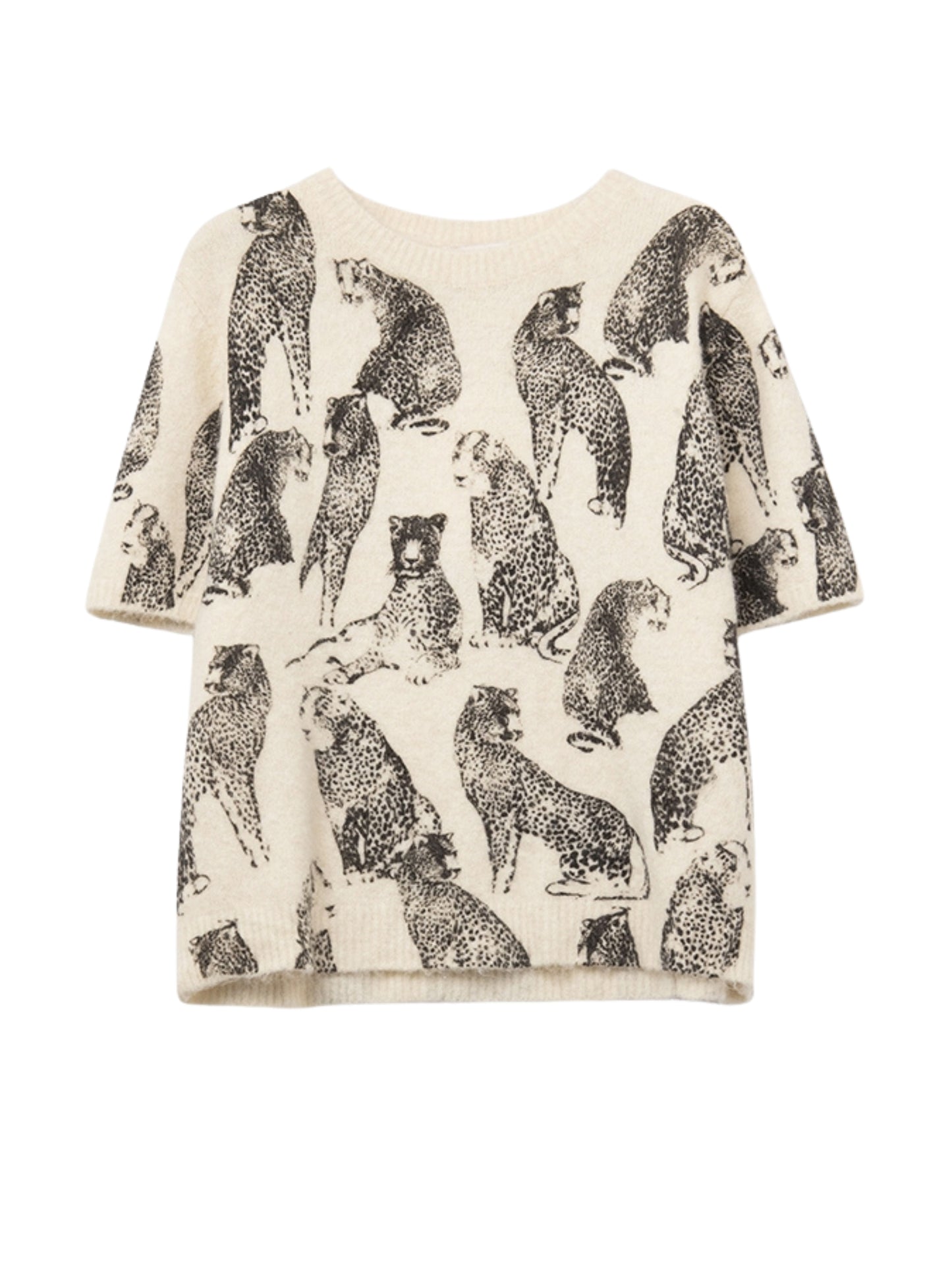 Escorpio Boutique - Sweater de manga corta animal Print